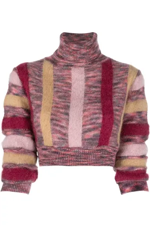 Dsquared2 Gestreifter Cropped-Rollkragenpullover