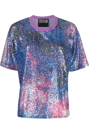 VERSACE T-Shirt mit Pailletten