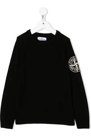 Stone Island Gestrickter Pullover mit Logo-Stickerei