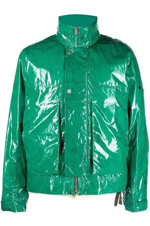 Stone Island Beschichtete Daunen-Bikerjacke