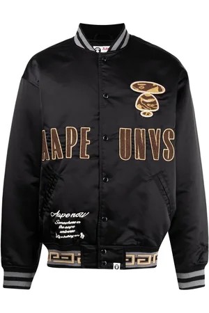 A Bathing Ape Bomberjacke aus Satin mit Logo-Print