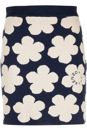 Kenzo Rock mit Intarsien-Blumenmuster