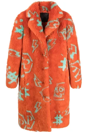 Philipp Plein Midimantel aus Faux Fur