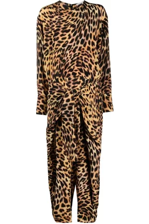 Stella McCartney Damen Jumpsuits - Jumpsuit aus Seide mit Geparden-Print