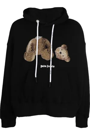 Palm Angels Hoodie mit kristallverziertem Teddy