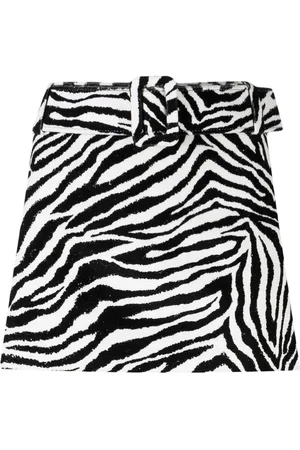 Alessandra Rich Rock mit Zebra-Print