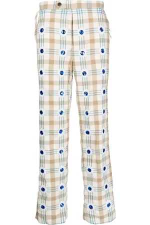 BODE Karierte Straight-Leg-Hose