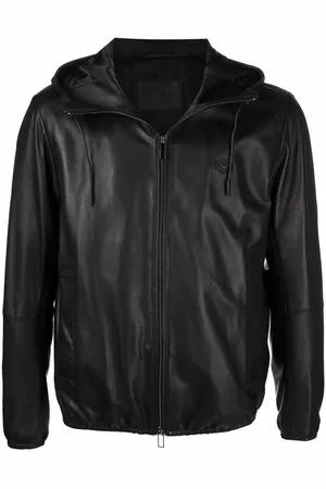 Emporio Armani Semi-Aniline-Blouson aus Leder