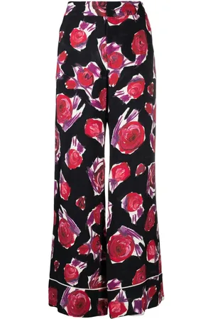 Marni Weite Hose mit Blumen-Print