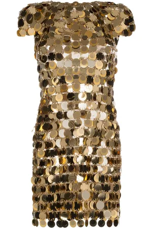 Paco rabanne Minikleid im Metallic-Look