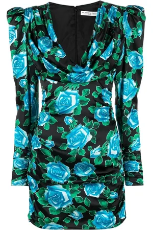 Alessandra Rich Minikleid mit Rosen-Print