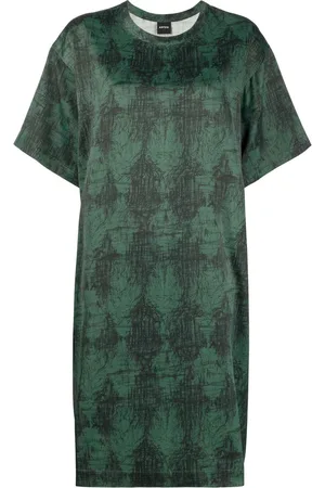 Aspesi T-Shirtkleid mit Kritzel-Print