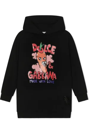 Dolce & Gabbana Kapuzenkleid mit Logo-Print