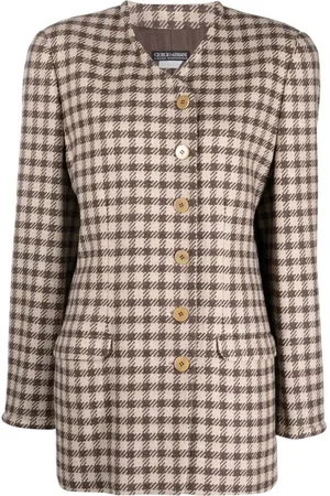 Giorgio Armani 1980s Blazer mit Hahnentrittmuster