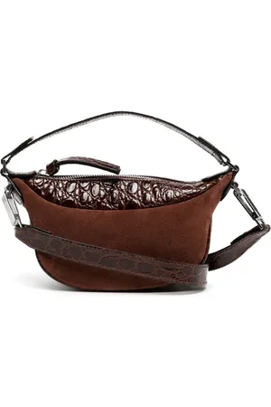 By Far Schultertasche mit Kroko-Effekt