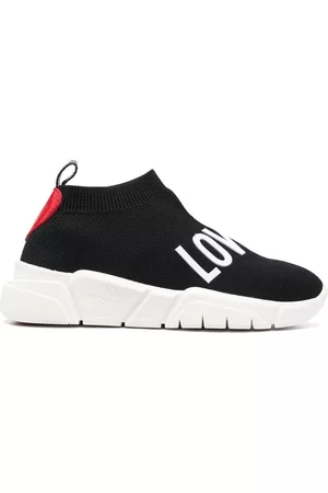 Love Moschino Damen Sneakers - Gestrickte Slip-On-Sneakers