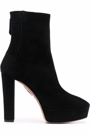 Aquazzura Wildlederstiefel mit hohem Absatz