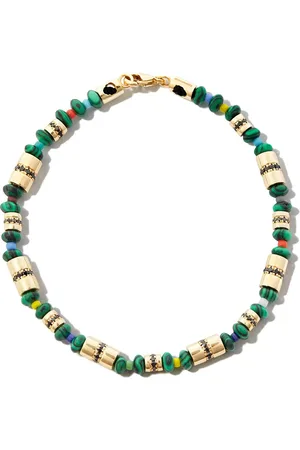 LUIS MORAIS 14kt Gelbgoldarmband mit Malachit