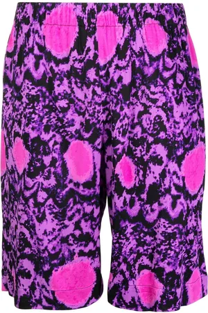 Edward Crutchley Shorts aus Seide mit abstraktem Muster