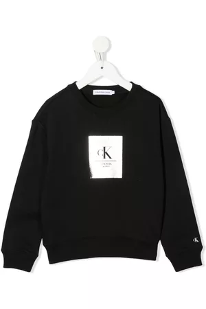Calvin Klein Mädchen Sweatjacken ohne Kapuze - Sweatshirt mit Logo-Print