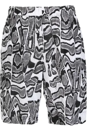 Edward Crutchley Shorts aus Seide mit abstraktem Muster
