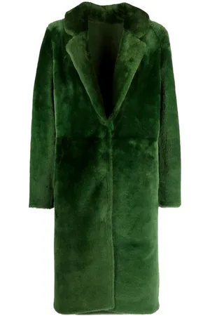 YVES SALOMON Einreihiger Shearling-Mantel
