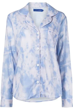Desmond & Dempsey Pyjama mit Batik-Print