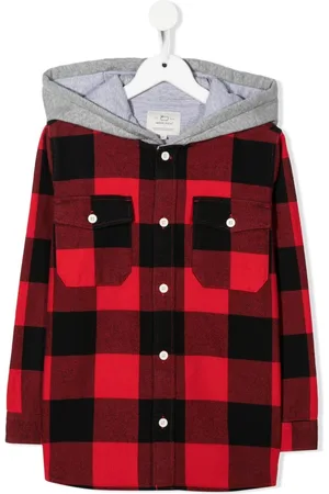 Woolrich Kariertes Hemd mit Kapuze