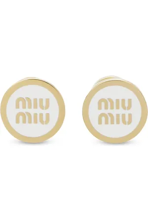 Miu Miu Ohrstecker mit Logo-Prägung