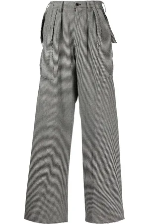 Sulvam Weite Hose mit Hahnentrittmuster