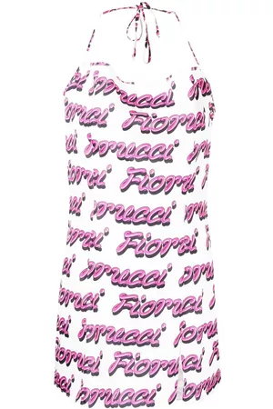 Fiorucci Damen Bedruckte Kleider - Camisole-Kleid mit Logo-Print