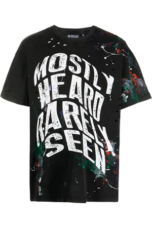 MOSTLY HEARD RARELY SEEN T-Shirt mit verzerrtem Text