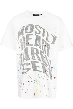 MOSTLY HEARD RARELY SEEN T-Shirt mit verzerrtem Text