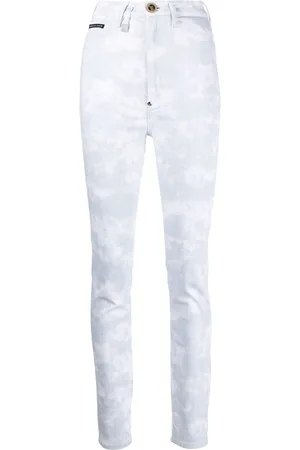 Philipp Plein Skinny-Jeans mit Batikmuster