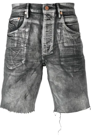 Purple Brand Jeans-Shorts mit Schimmeroptik