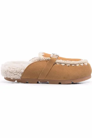 Mou Shearling-Mules mit Logo
