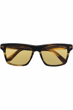 Tom Ford Eckige Sonnenbrille in Schildpattoptik