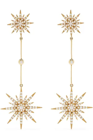 DJULA 18kt yellow diamond Sun 2 drop earrings