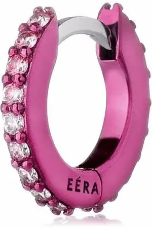 Eera 18kt Weißgoldcreole mit Diamanten