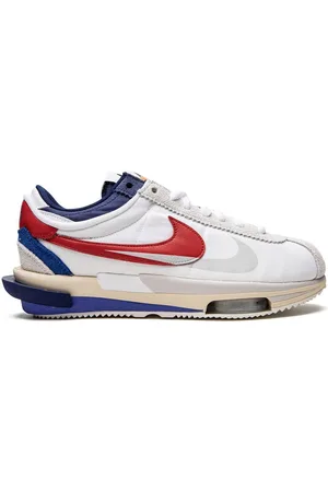Nike X Sacai Cortez 4.0 "White/Red/Blue" Sneakers