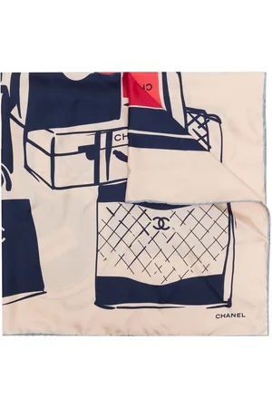 CHANEL Seidenschal mit Print