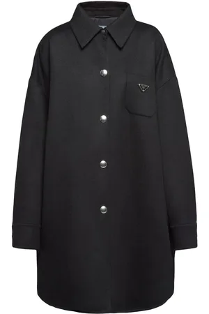 Prada Mantel mit Logo-Schild