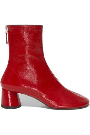 Proenza Schouler Stiefeletten aus Lackleder mit Knitteroptik