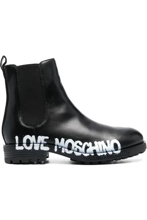 Moschino Stiefeletten mit Logo-Print