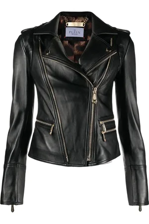 Philipp Plein Klassische Bikerjacke