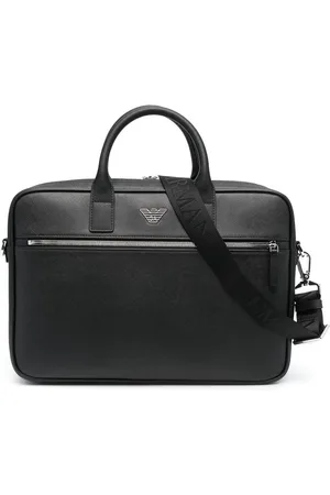 Emporio Armani Laptophülle mit Logo-Schild