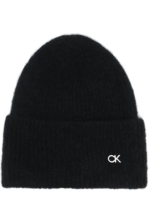 Calvin Klein Strickmütze mit Logo-Print
