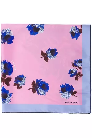 Prada Damen Schals - Seidenschal mit Blumen-Print