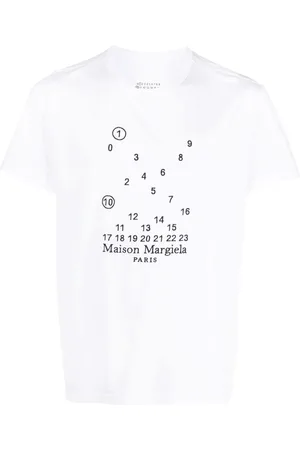 Maison Margiela Numeric T-Shirt mit Logo-Stickerei