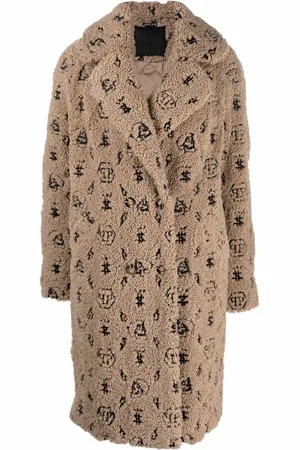 Philipp Plein Bestickter Shearling-Mantel